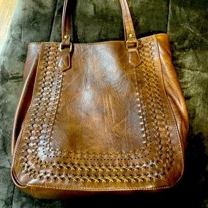 Madison west brown leather shoulder bag